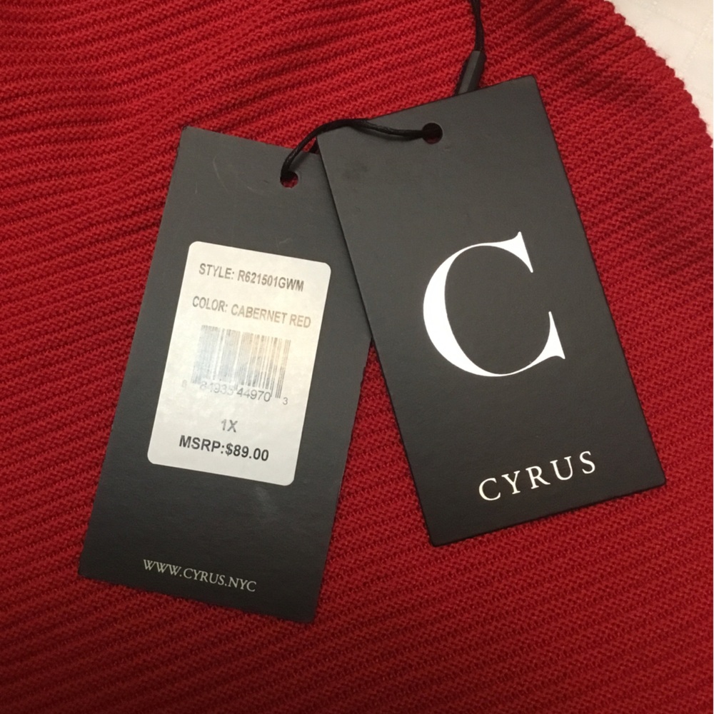 Cyrus Bold Red Ribbed Sweater - Picture 9 of 14
